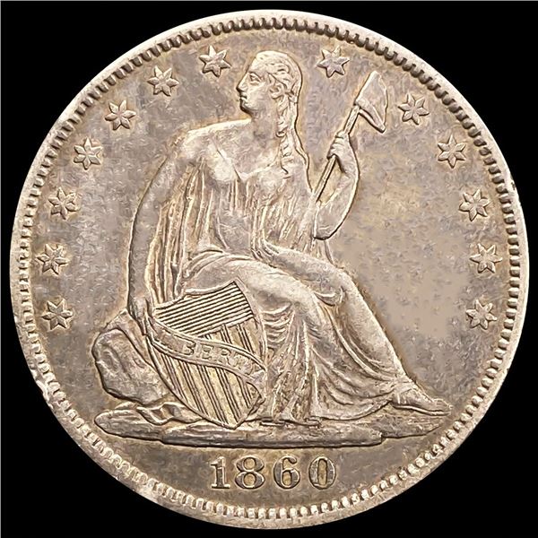 1860-O Seated Liberty Half Dollar NEARLY