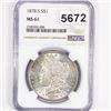 Image 1 : 1878-S Morgan Silver Dollar NGC - MS61