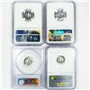 Image 2 : 1956-2014 Set (4) Roosevelt Dime NGC, PCGS - PF67