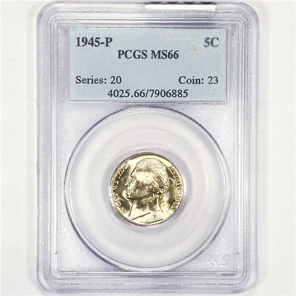 1945-P Jefferson Nickel PCGS - MS66