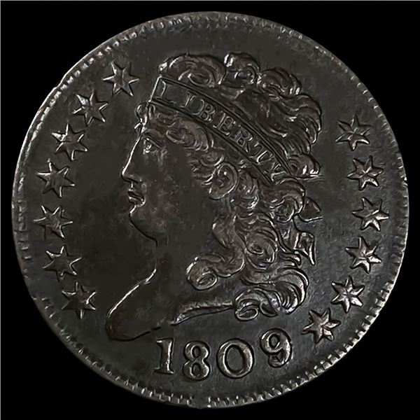 1809 Capped Bust Half Cent CLOSELY UNCIRCULATED