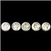 Image 1 : (5) Mercury Dimes UNCIRCULATED