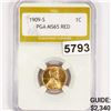 Image 1 : 1909-S Wheat Cent PGA - MS65 RED