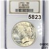 Image 1 : 1922 Silver Peace Dollar NGC - MS63