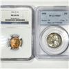 Image 1 : 1941-1958 Set (2) One 1C, One 25C NGC, PCGS -