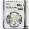 Image 1 : 1878 7TF Rev of 78 Morgan Silver Dollar NGC -