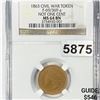 Image 1 : 1863 Civil War Token NGC - MS64BN