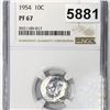 Image 1 : 1954 Roosevelt Dime NGC - PF67