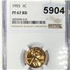 Image 1 : 1955 Wheat Cent NGC - PF67RD