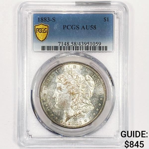1883-S Morgan Silver Dollar PCGS - AU58