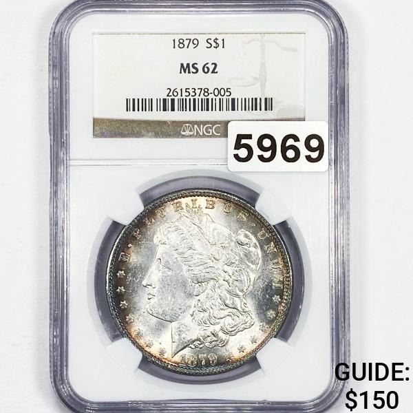 1879 Morgan Silver Dollar NGC - MS62