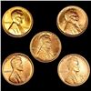 Image 1 : (5) Wheat Cents CLOSELY UNCIRCULATED