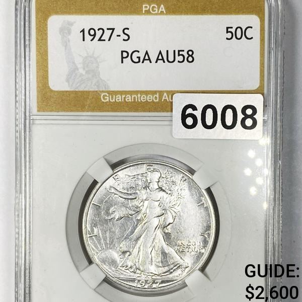 1927-S Walking Liberty Half Dollar PGA - AU58
