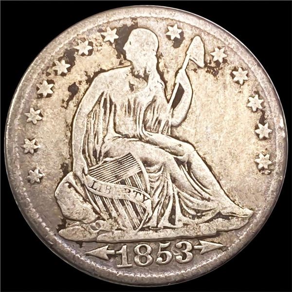 1853-O Arrows Seated Liberty Half Dollar NICELY