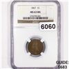 Image 1 : 1867 Indian Head Cent NGC - MS63BN