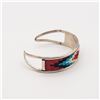 Image 2 : Navajo Beaded Sterling Cuff Bracelet