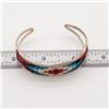 Image 5 : Navajo Beaded Sterling Cuff Bracelet