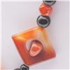 Image 4 : Carnelian and Onyx Choker with Earrings