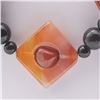 Image 7 : Carnelian and Onyx Choker with Earrings