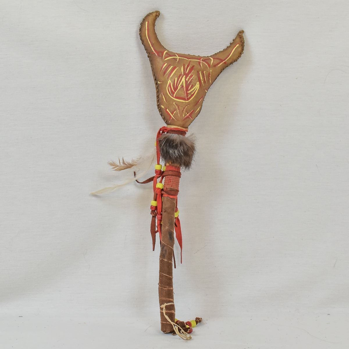 Native American Navajo Leather Rattle