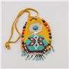 Image 1 : Navajo Beaded Buckskin Leather Drawstring Pouch