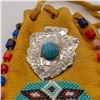Image 3 : Navajo Beaded Buckskin Leather Drawstring Pouch