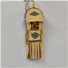 Image 1 : Navajo Miniature Buckskin Cradle Board by Begay