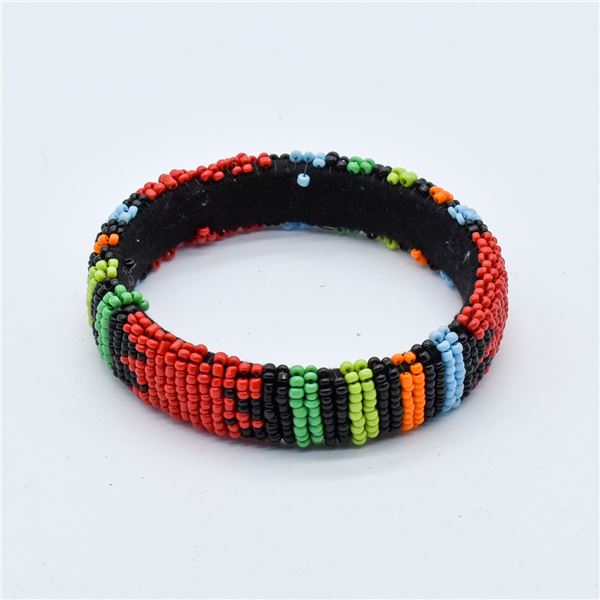 African Beaded Bangle Bracelet