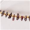 Image 8 : Graduated Garnet Chip and Brass Bead Necklace