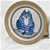 Image 2 : Hand Crafted Stoneware Pottery Cat Plate