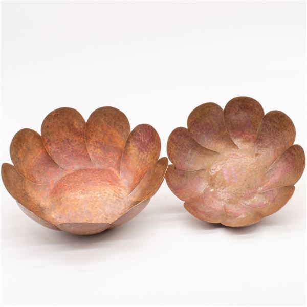 2 Mexican Hand Hammered Bowls