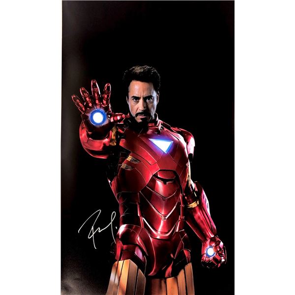 Robert Downey Jr Autograph Iron Man Poster