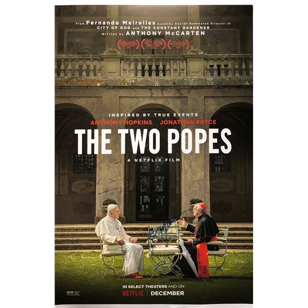 2 Popes Poster Anthony Hopkins Autograph Autograph