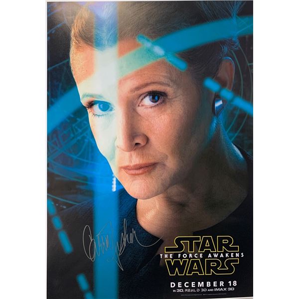 Autograph Star Wars Force Awakens Poster