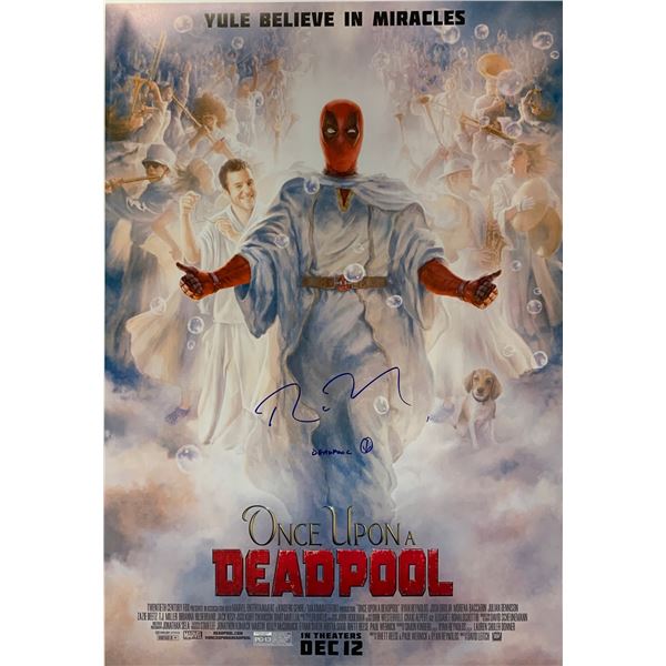 Ryan Reynolds Autograph Deadpool Poster