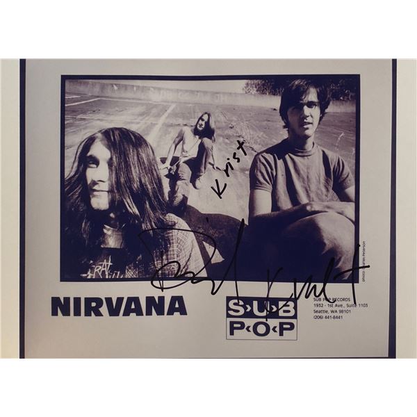 Autograph Signed Nirvana Photo