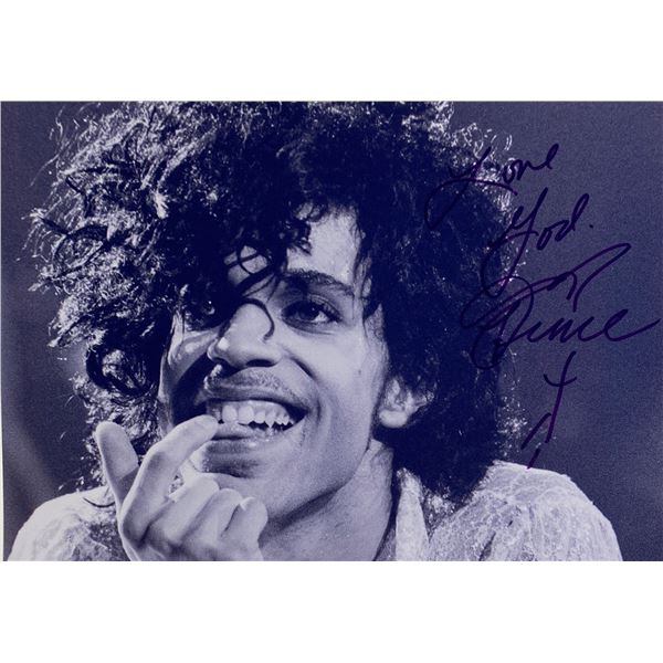 Autograph Signed  Prince Photo