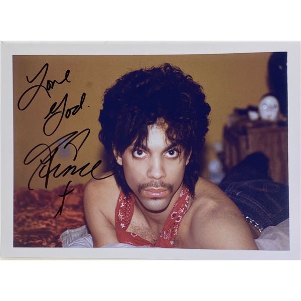 Autograph Signed  Prince Photo