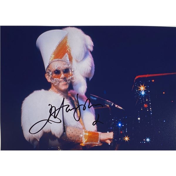 Autograph Signed  Elton John Photo