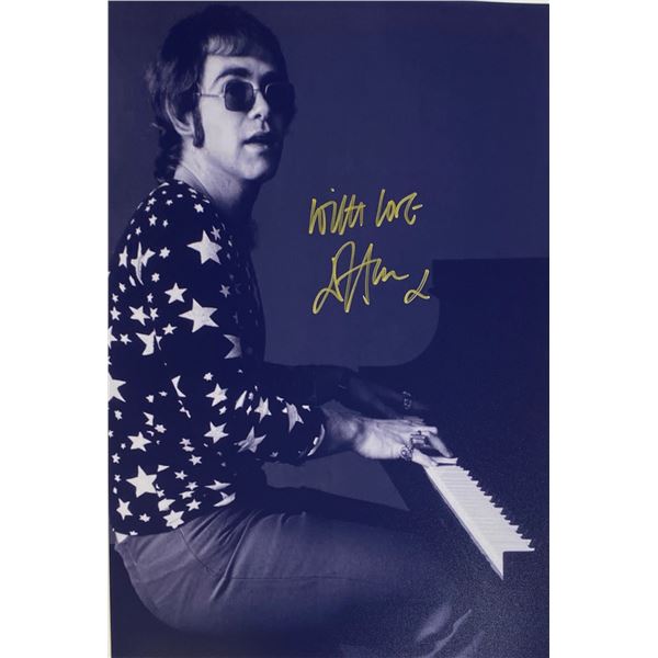 Autograph Signed  Elton John Photo