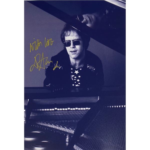 Autograph Signed  Elton John Photo