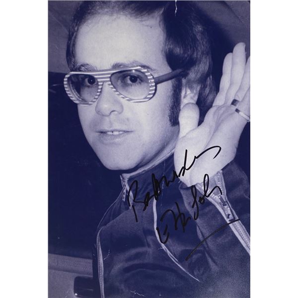 Autograph Signed  Elton John Photo