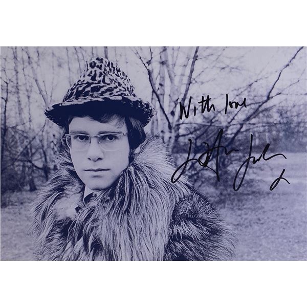 Autograph Signed  Elton John Photo