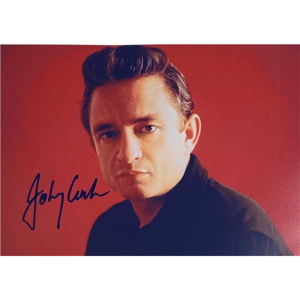 Autograph Signed  Johnny Cash Photo