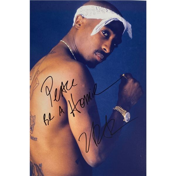 Autograph Signed Tupac Photo
