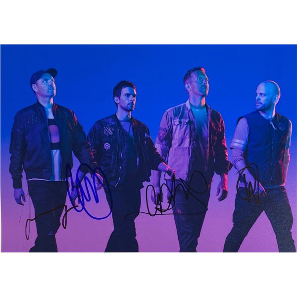 Autograph Signed  Coldplay Photo