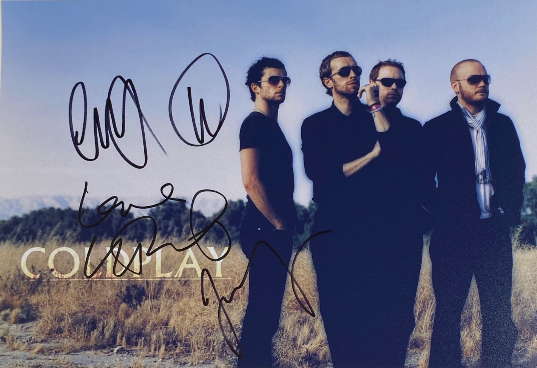 Coldplay Auto Graph Autograph Signed Coldplay Photo