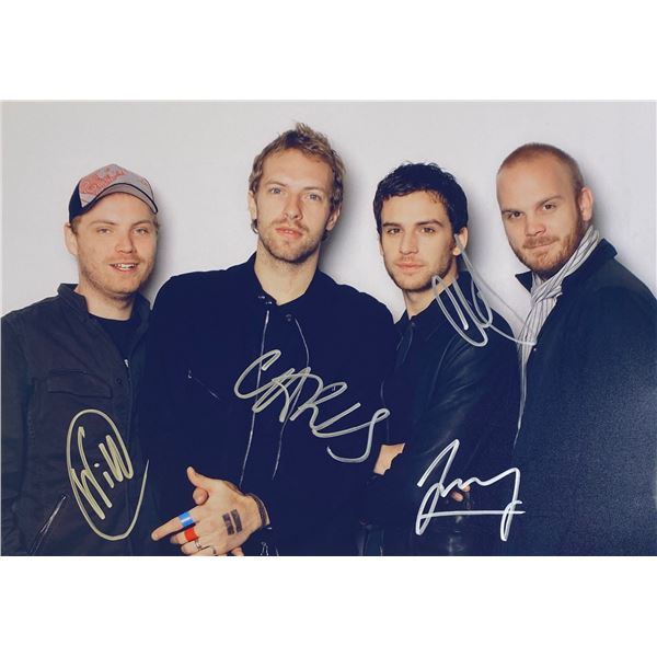 Autograph Signed  Coldplay Photo