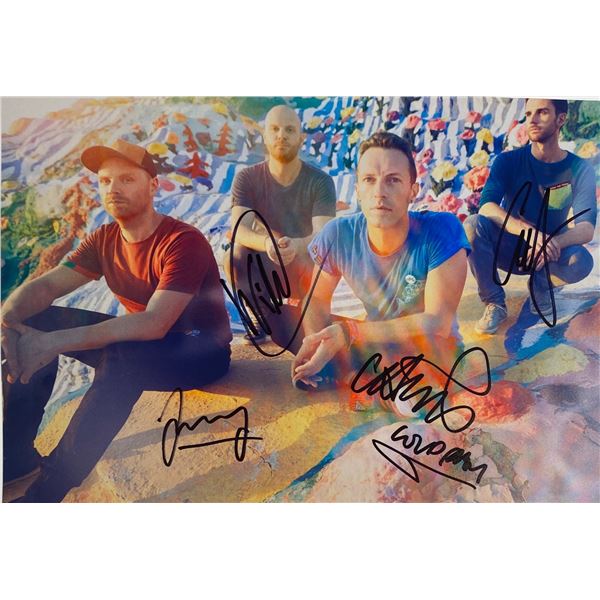 Autograph Signed  Coldplay Photo