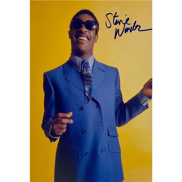 Autograph Signed  Stevie Wonder Photo